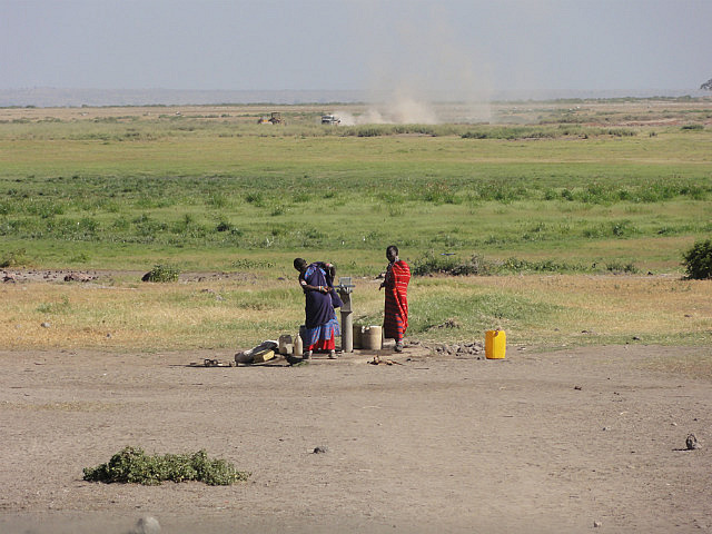 Masai Getting Water