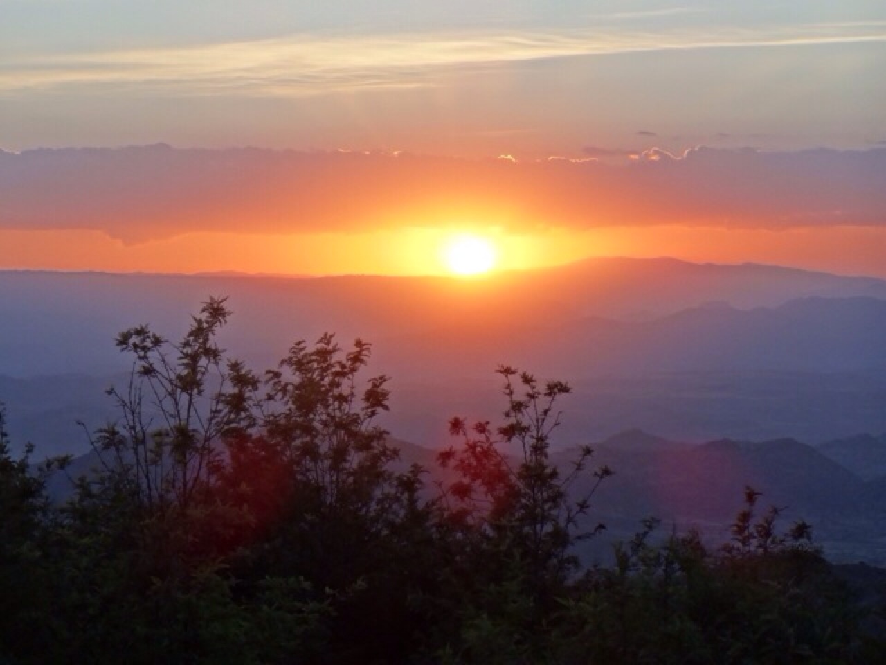 Sunset from the rooftop at Lalibela