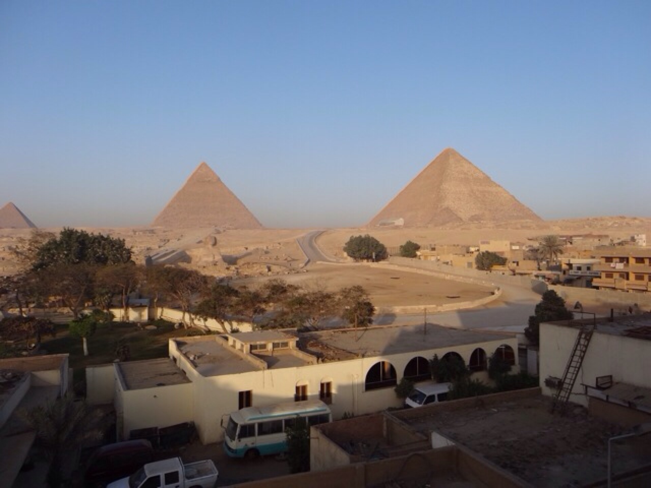 Pyramids and Sphinx From Our Bedroom Window