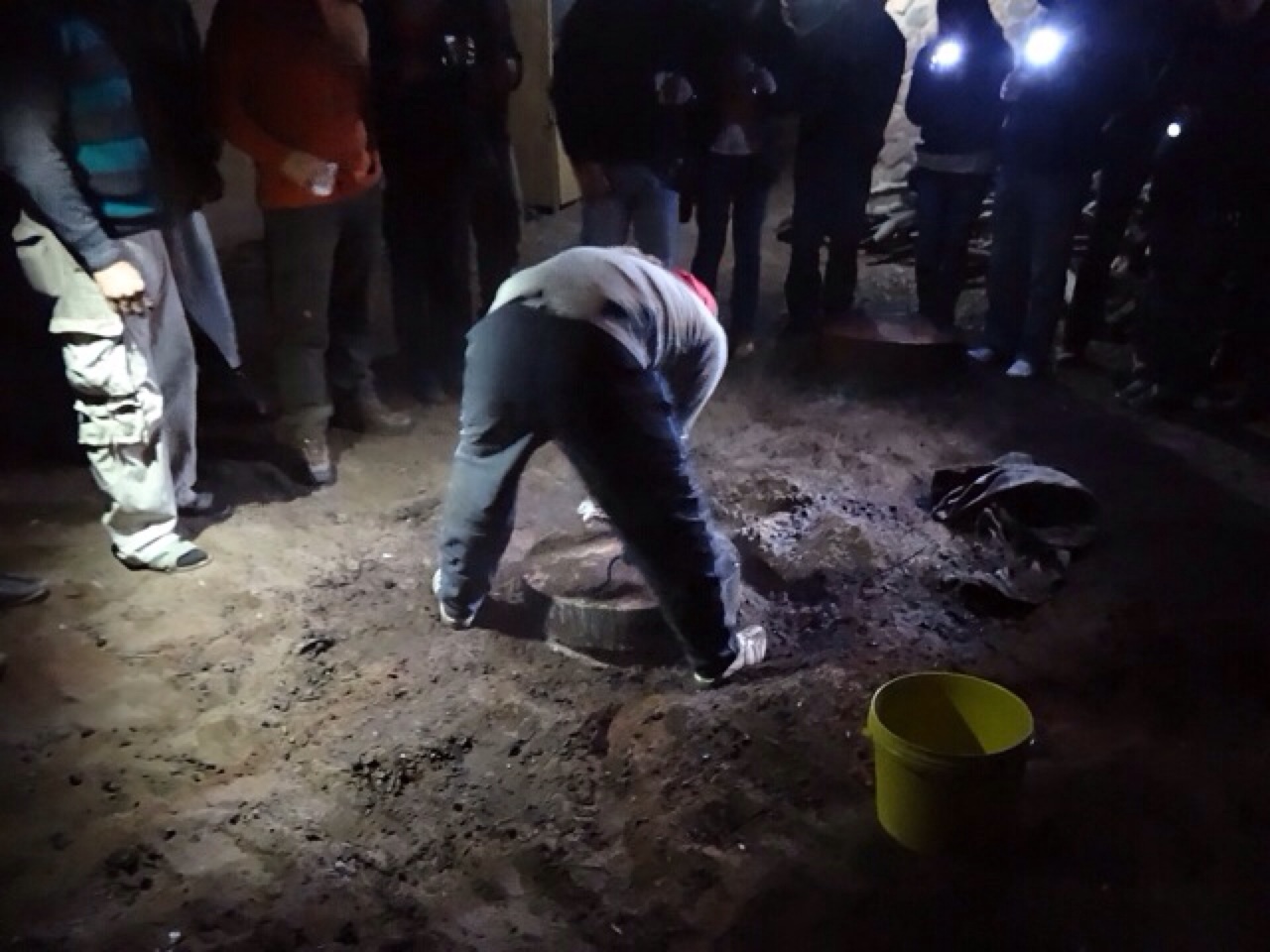 Our Dinner Being Dug Up