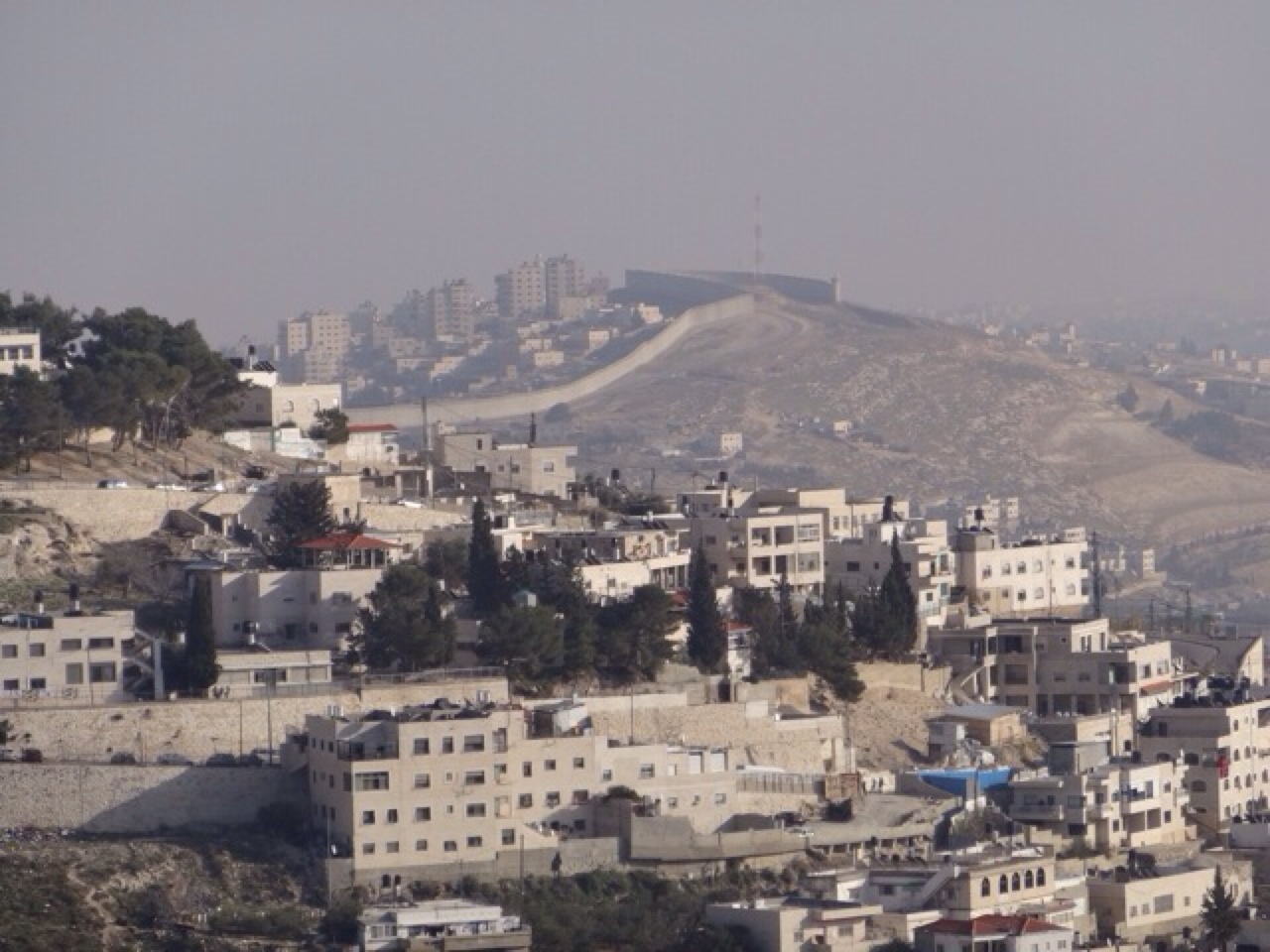 Bethlehem And It's Wall From Jerusalem