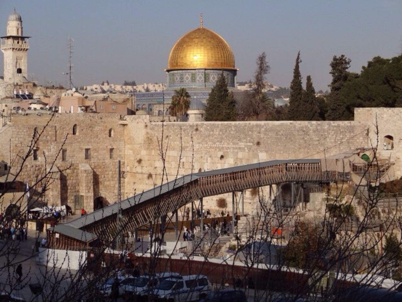 Dome Of The Rock And The Wailing Wall