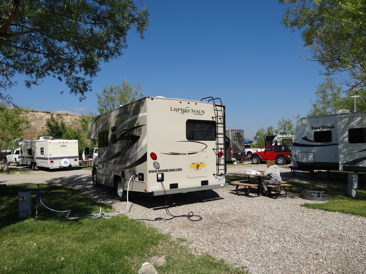 Our van and site