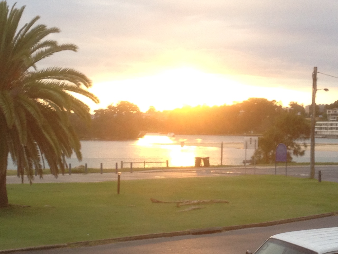 The View from Our Dinner at V-Wall Tavern