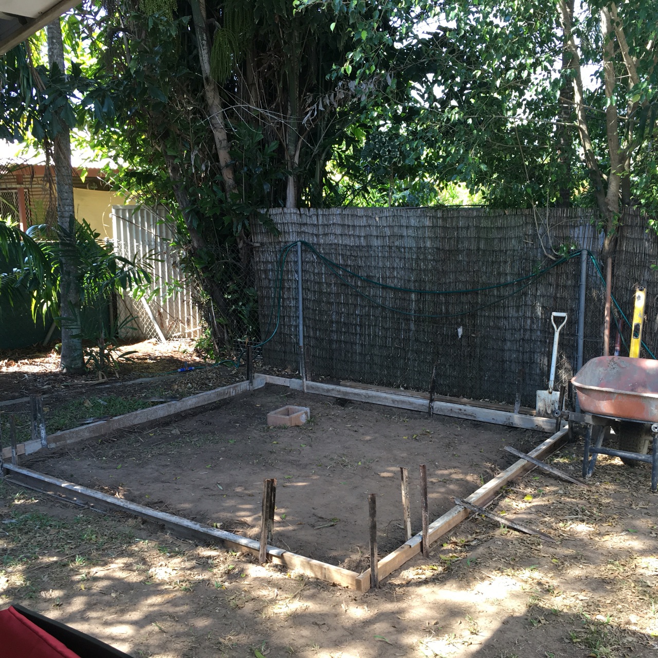 Shed Slab Is Prepared