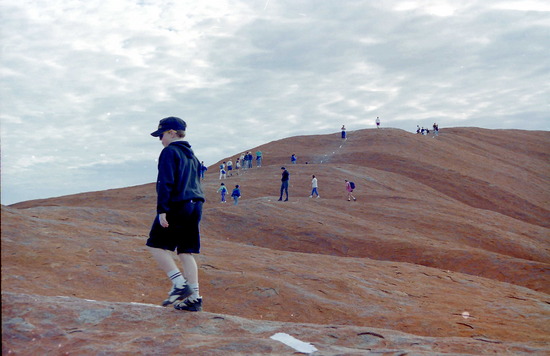 Climbing the rock